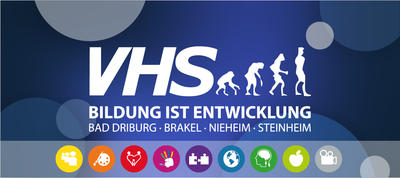 Banner des VHS-Zweckverbands Bad Driburg, Brakel, Nieheim, Steinheim